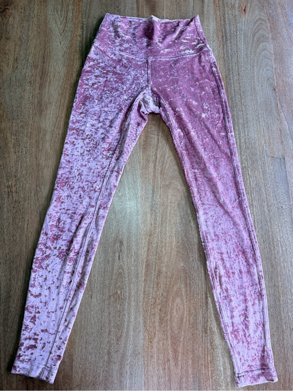 lululemon Pink Crushed Velour Leggings